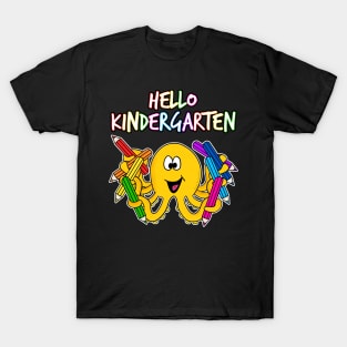 Hello Kindergarten Octopus, First Day Of School T-Shirt